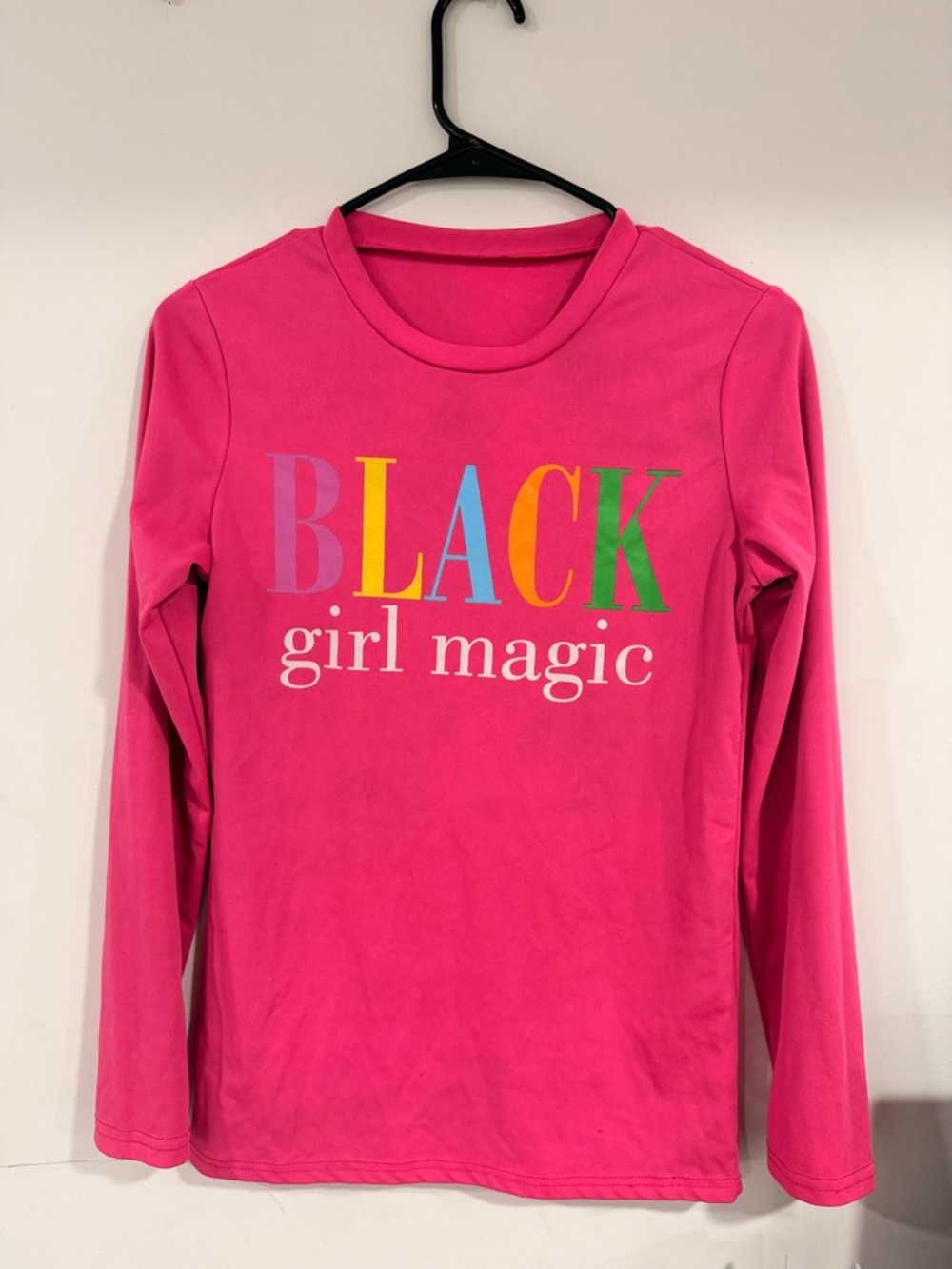 Pink "Black Girl Magic" Long-Sleeve Tee